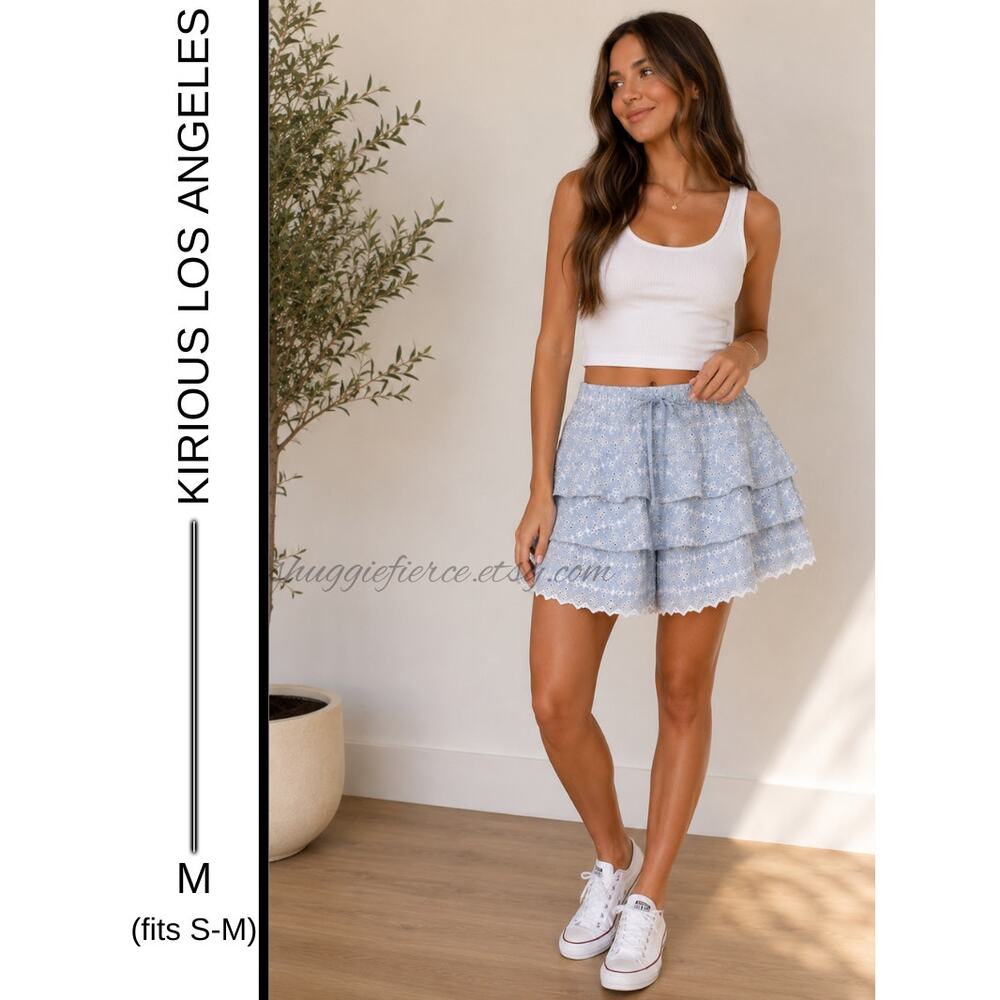 MSRP: $58 | ✨ Kirious Los Angeles Eyelet Ruffle Shorts – Size M (fits S-M) ✨